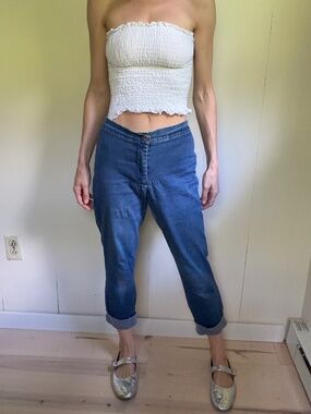 genuine Y2K denim capris European summer soft girl